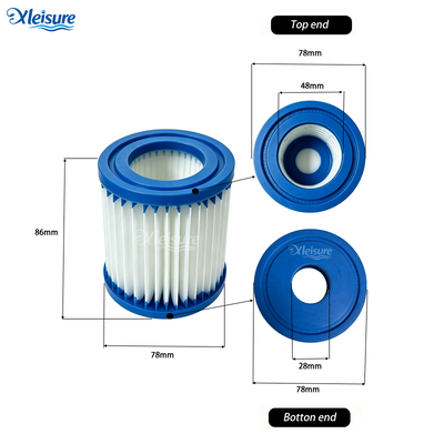 High Efficiency Lightweight Hot Tub Filter Cartridge Reusable Washable Replacement Spa Filter Element Inflatable Bathtub Pool