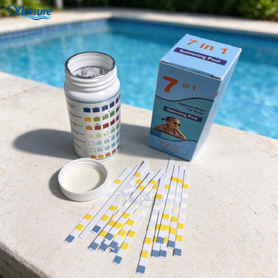 7 in 1 Water Test Strips, Hot Tub Spa Bath Tub Water Quality Check Strips, 100 Strips Per Bottle, Accessory for Spa & Bathtub